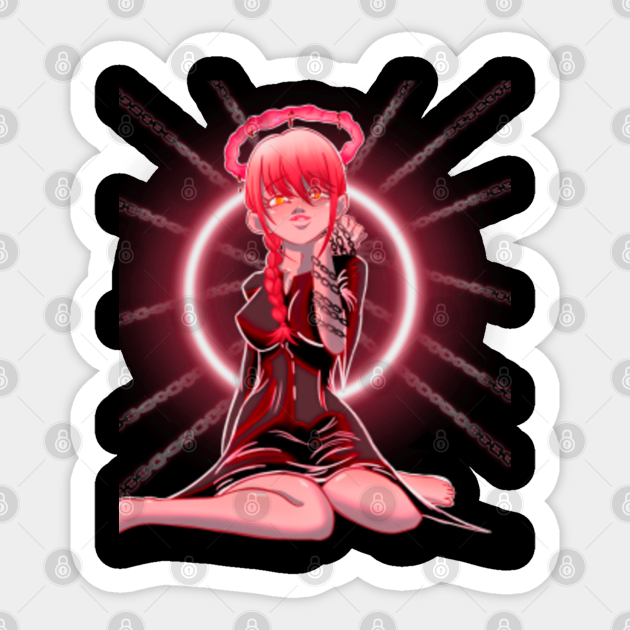 Makima The Control Devil Chainsaw Man Anime Manga Fanart Chainsaw Man Sticker Teepublic 5278